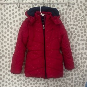 Kids Pink Nautical Puffer Jacket